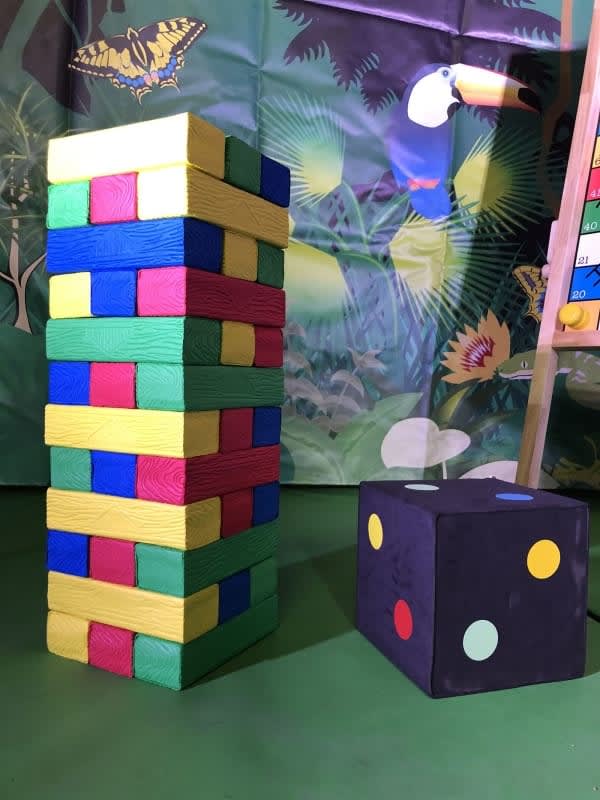 Giant jenga soft store blocks