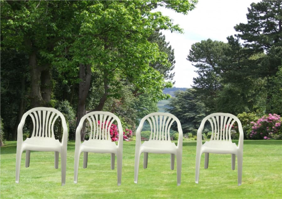 10 Plastic Garden Chairs 1342