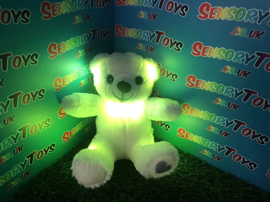 Light Up Teddy Bear Free Sensory Toys Online Toy Shop Popular Sensory Toys in Covering Hampshire Wiltshire Berkshire and throughout the United Kingdom SENSORYTOYS