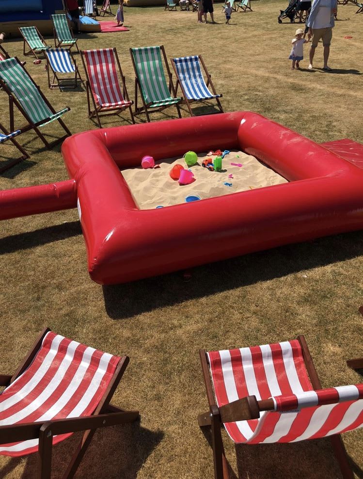 Inflatable deals sand pit