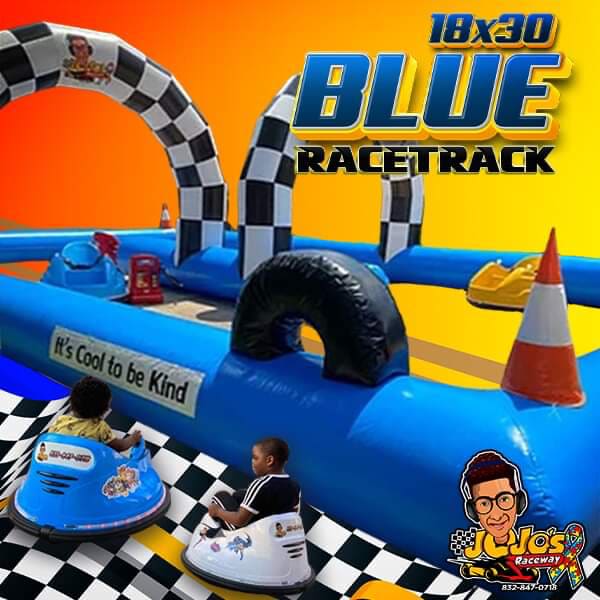 Small Racetrack w 2 big bumper cars 2 mini bumper cars ages 1