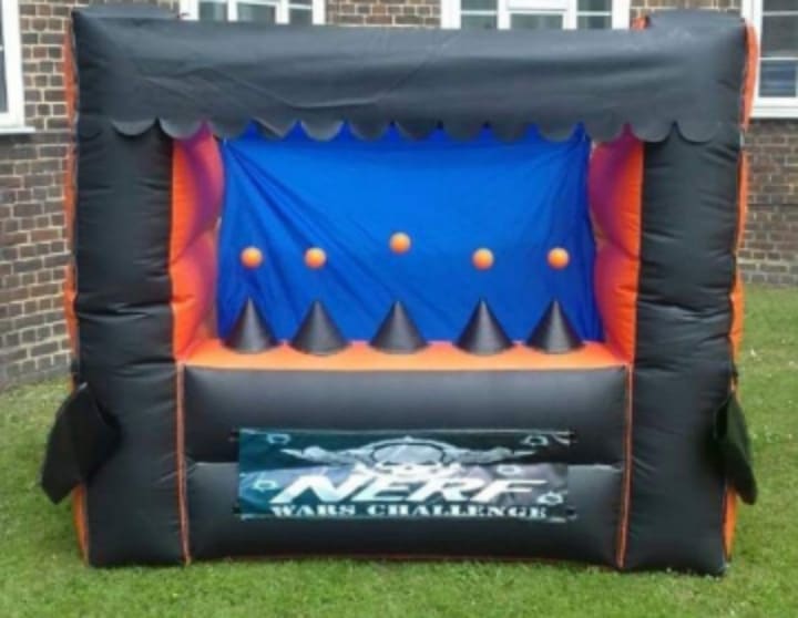 inflatable nerf shooting range