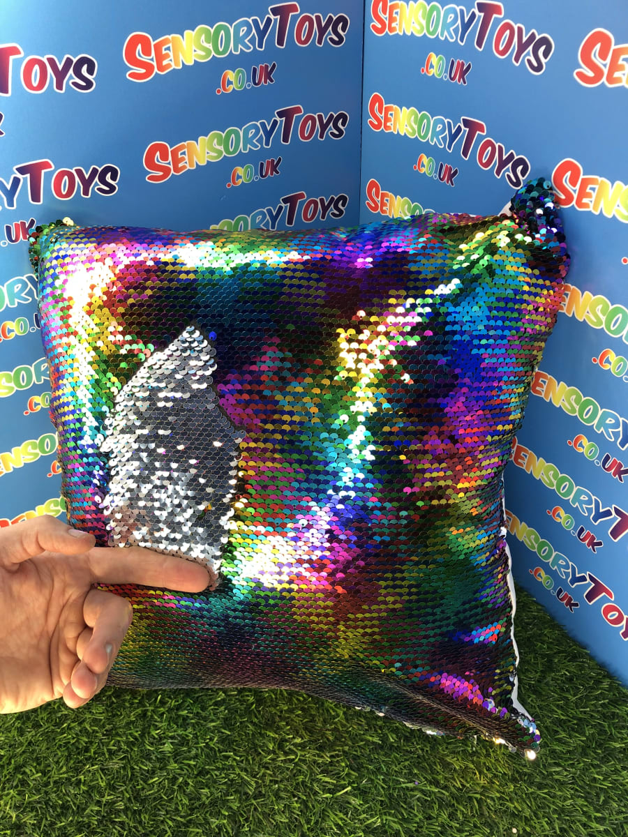 Rainbow sequin hot sale cushion