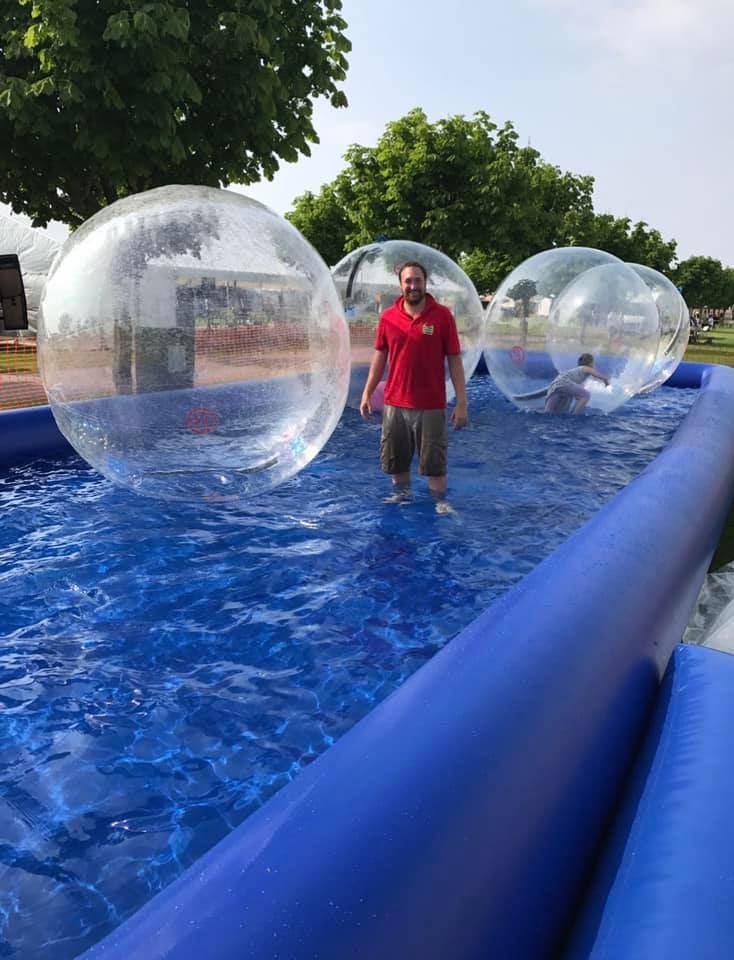 Christmas Party Ideas, Football Zorbing