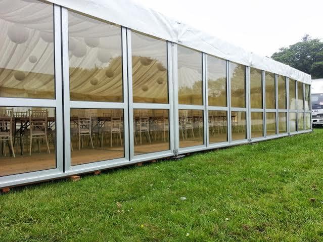 Glass shop marquee hire