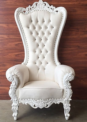 White throne chair rental sale