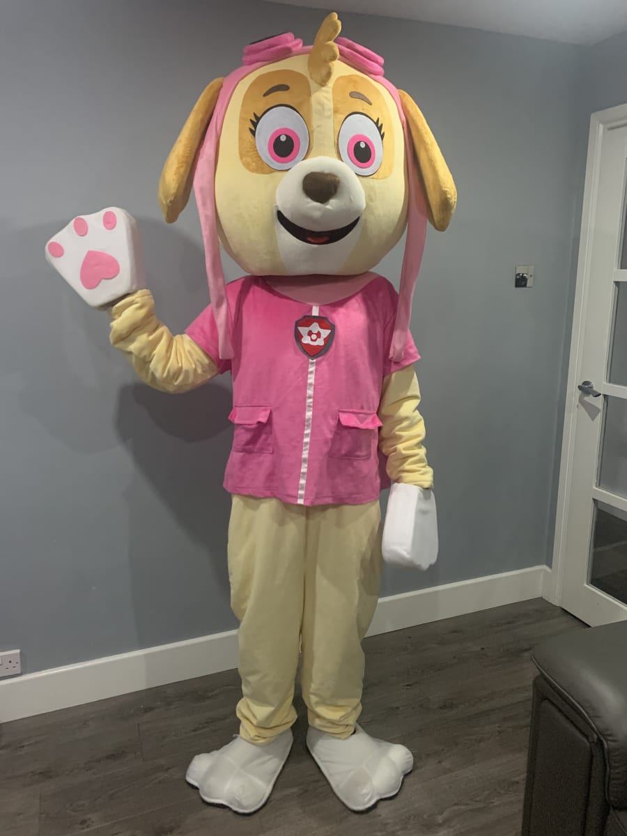 Skye Paw Patrol Mascot Costume - Bouncy Castle Hire in Essex