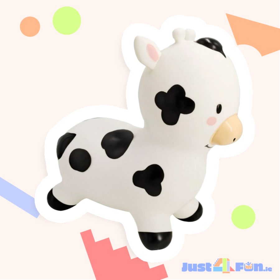 Big Steps Inflatable Cow Hopper Pink