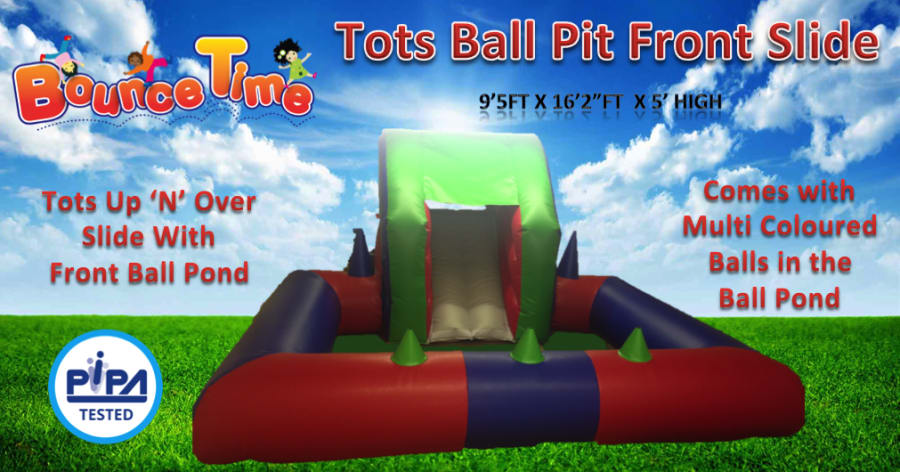 Inflatable slide store and ball pit