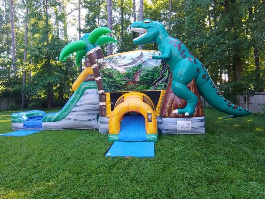 T-Rex Dinosaur Bounce House Slide Combo