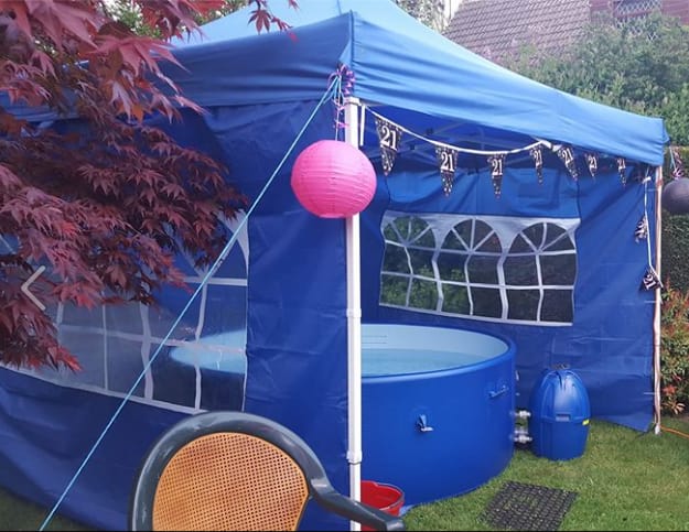 1 Night 8 Person Hot Tub Gazebo Fairy Lights