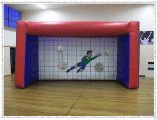 Inflatable Beat The Goal Keeper - Bouncy Castle Hire and soft play