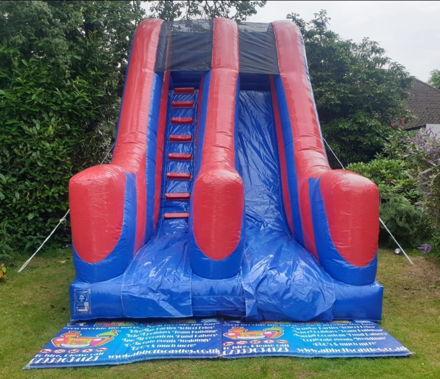 Garden slide large 10ft platform Adults and children Bouncy Castle Disco Dome Soft Play Slides Sumo Hire in Grays Brentwood Romford Hornchurch Upminster Dagenham Essex Abbotts Bouncy Castles