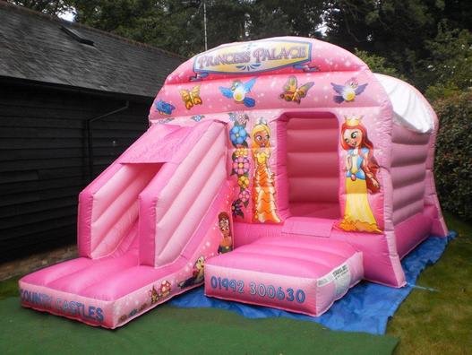 Princess Palace Inflatable Slide Castle Combo Inflatable Bouncy Castle Entertainment Event Party Hire In London Hertfordshire Essex Stevenage Hitchin Hoddesdon St Albans