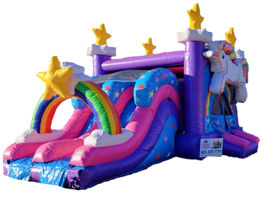 Unicorn Double Slide Bounce House (NO WATER)
