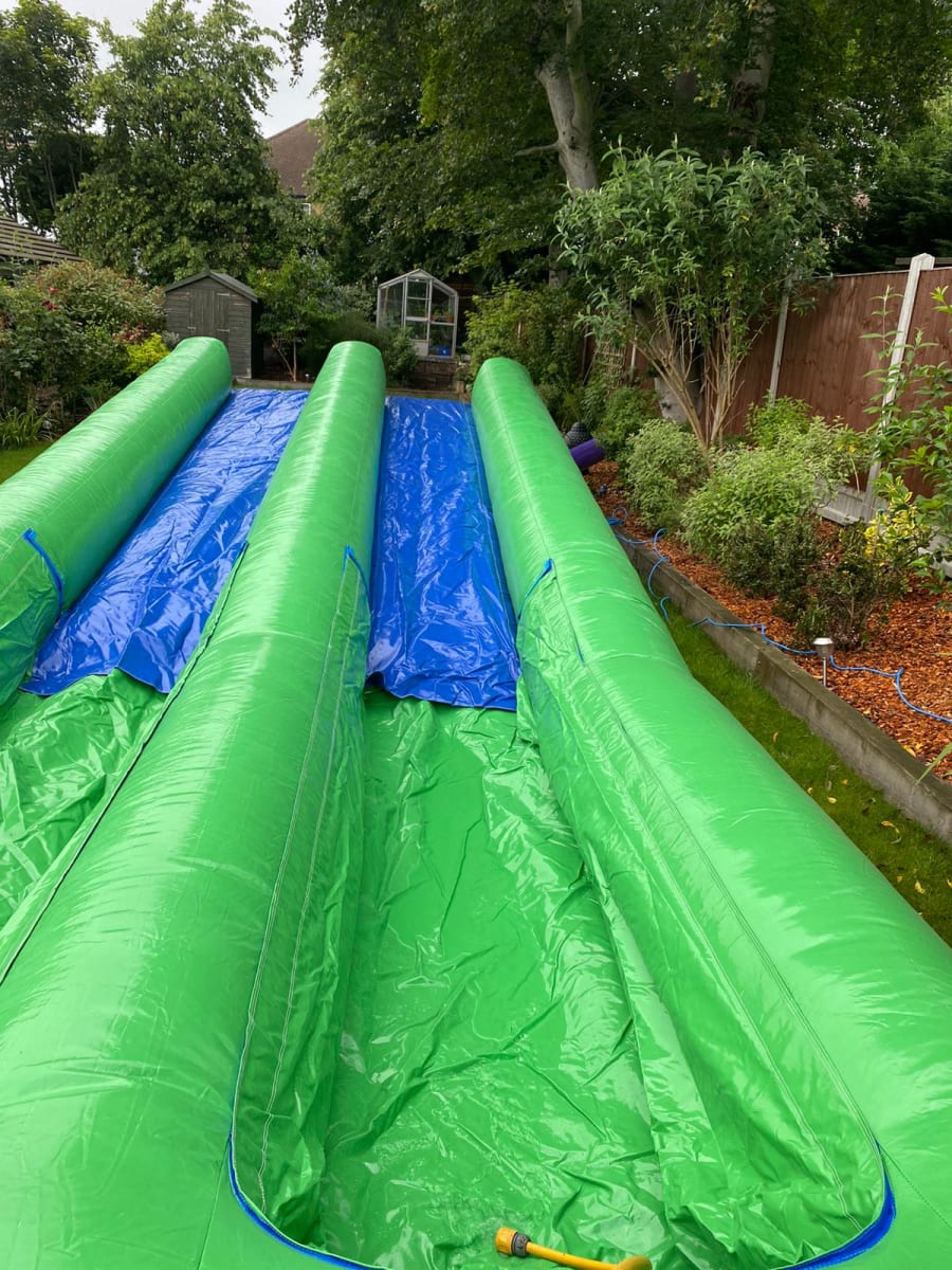 Inflatable slip n deals slide