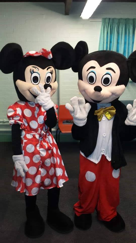 Mickey and minnie mascot on sale costume