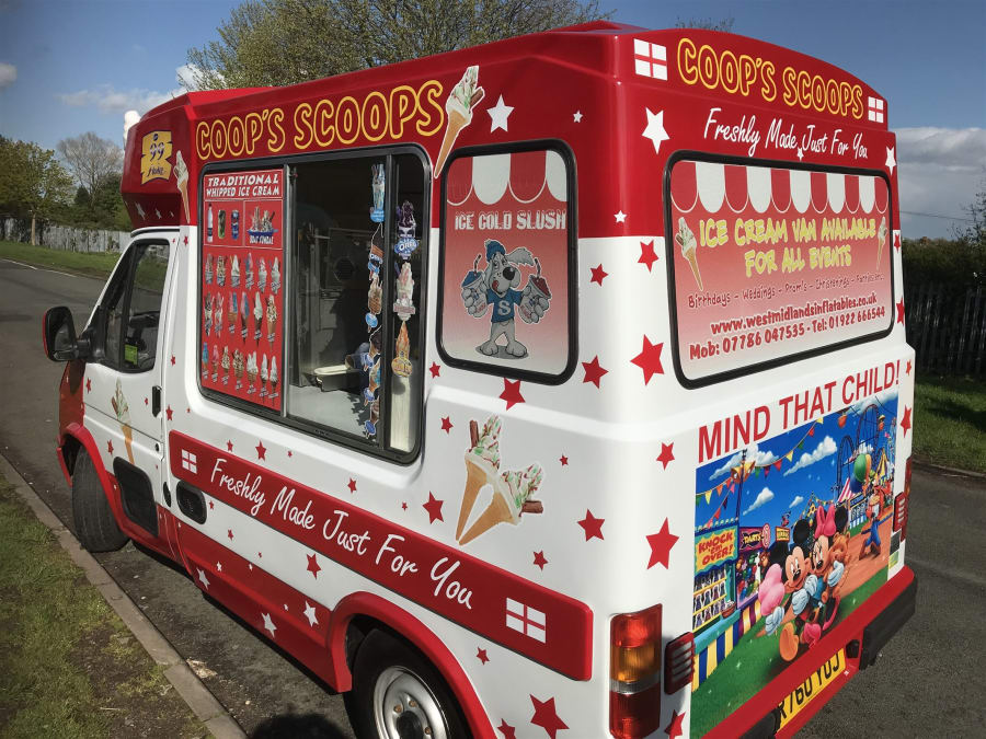 red ice cream van