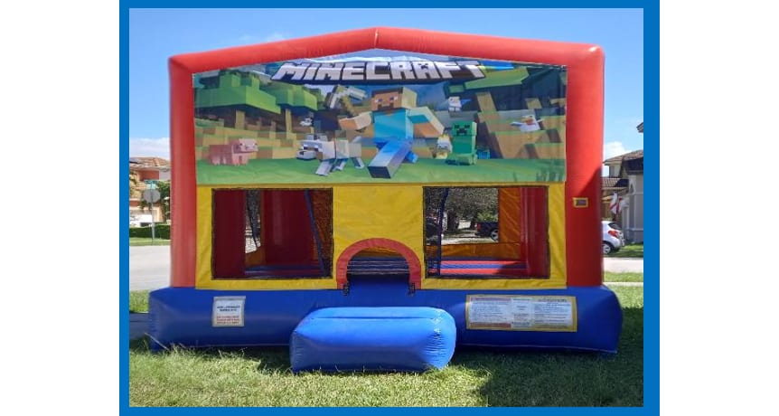 Minecraft Bounce House Rental Table Chairs