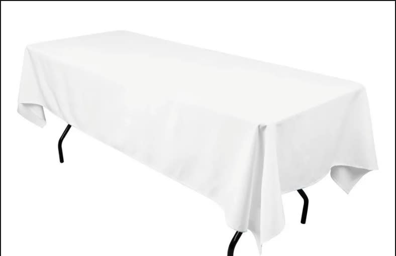 Black Rectangular Tablecloth Rental - Polyester