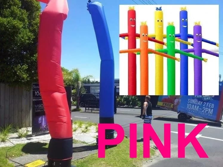 Pink Sky Dancers® Inflatable Tube Man 10ft