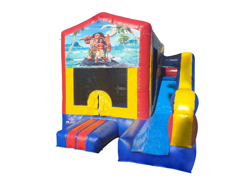 Moana Themed Bouncy Castle With Slide Jumping Castle Hire In Auckland North Shore East Auckland South Auckland West Auckland