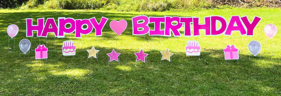 Happy Birthday Pink Wrapping Paper - 2m