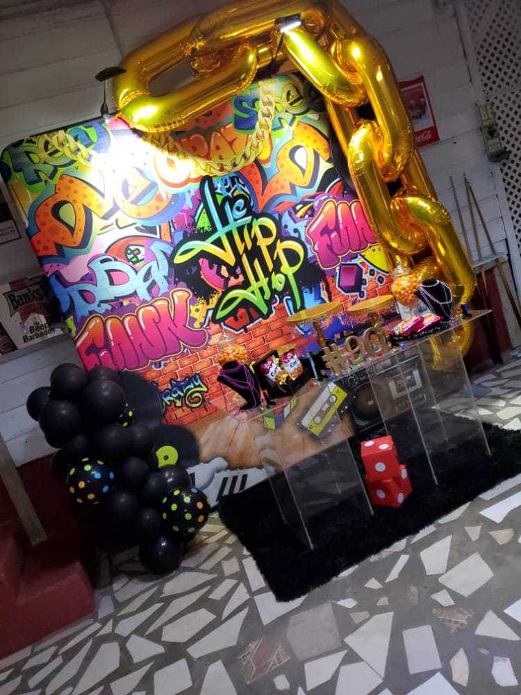 8ft x 8ft LV Backdrop - Bouncy Castle & Party Rentals in