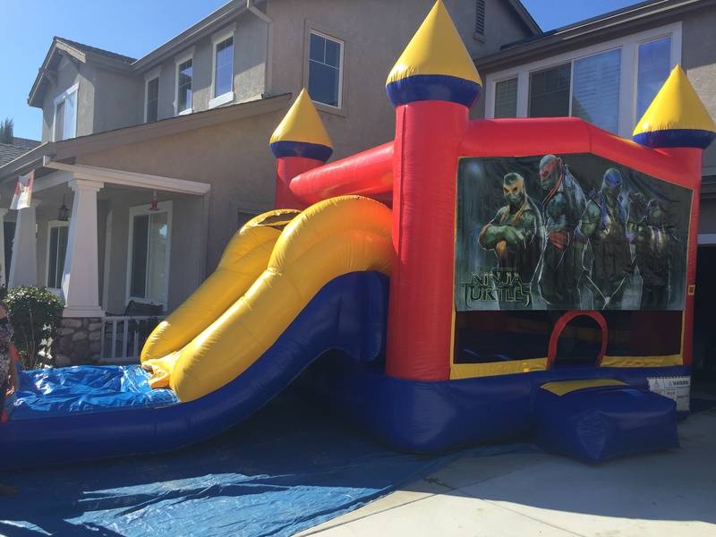 Ninja Water Slide Bounce House