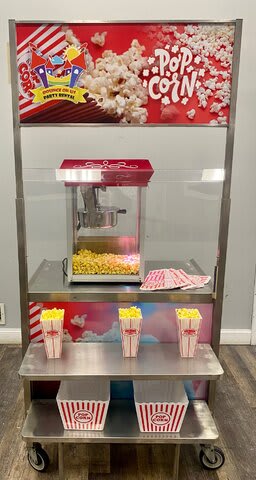 Large Popcorn Machine Cart