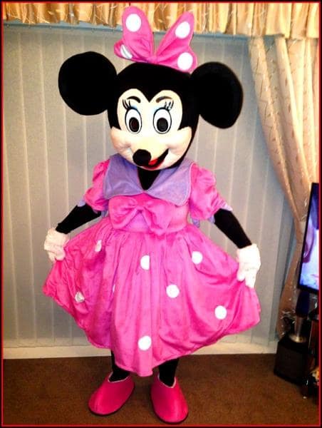 pink minnie mouse mascot costume