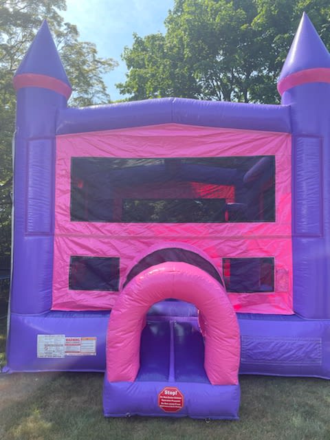 BH - 15x15 Pink/Purple Castle with Hoop(Lg and Medium banners) - Bounce  House Rental, Inflatable Rental, Waterslide Rentals in New York, Nassau  County, Suffolk County, Queens And The Hamptons