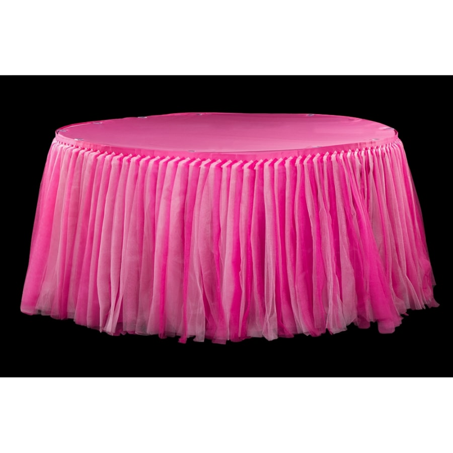 Pink tulle 2025 tutu table skirt