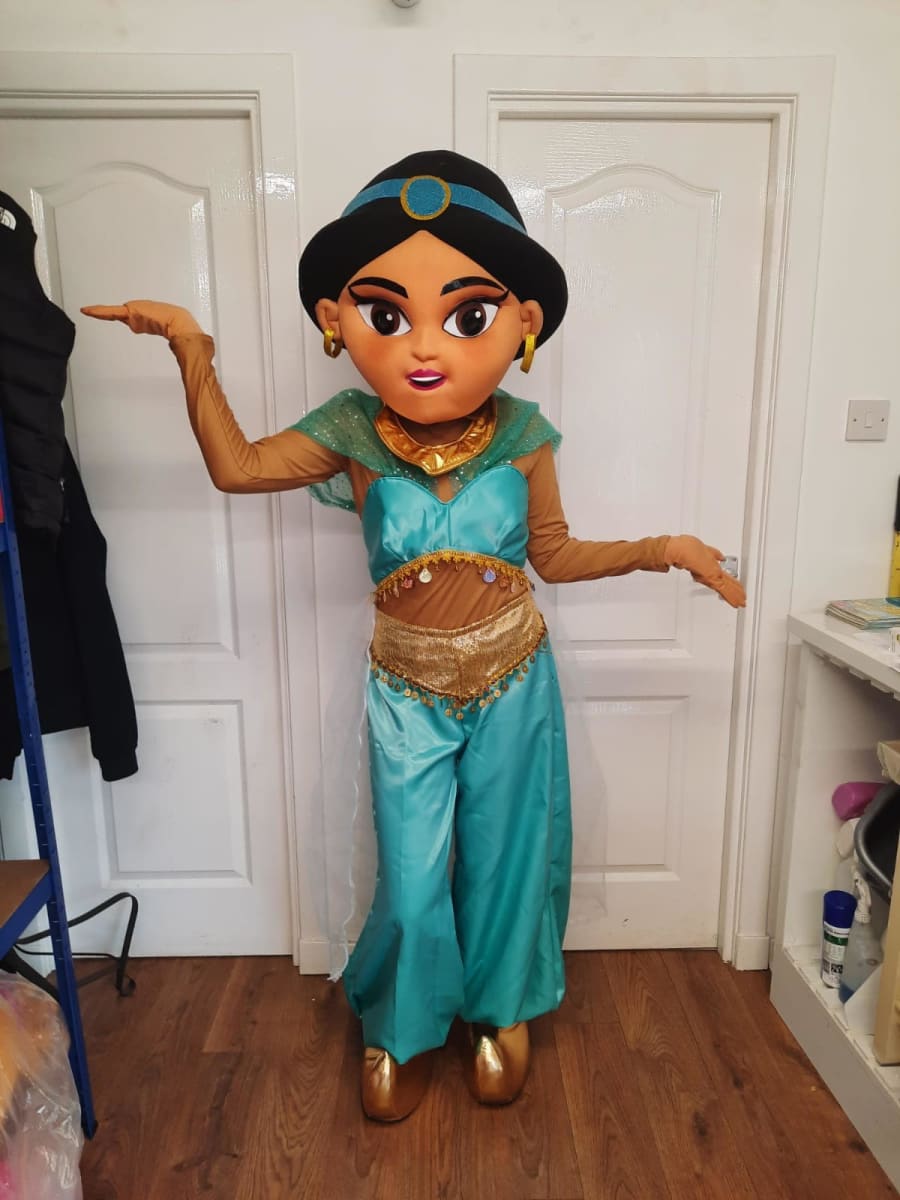 Princess Jasmine Mascot Hire in Glasgow Jump 4 Fun Inflatables