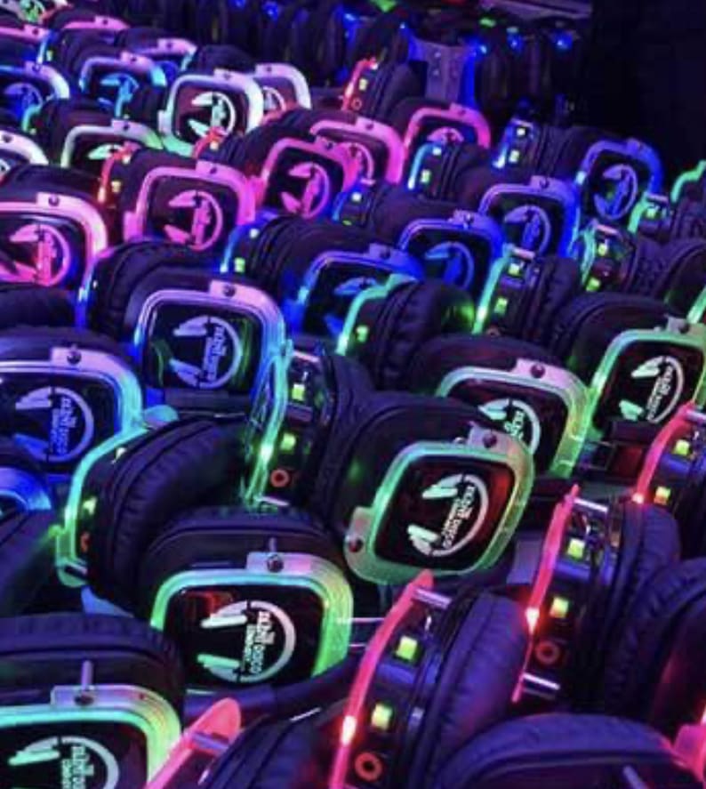 Silent Disco 12 headsets and 1 transmitter Bouncy Castle Hire