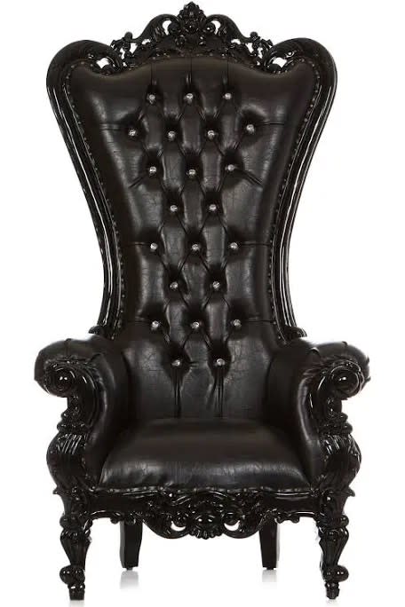 Adult Throne Chair: Black - Table & Chair Rentals in Detroit & Surrounding  Areas