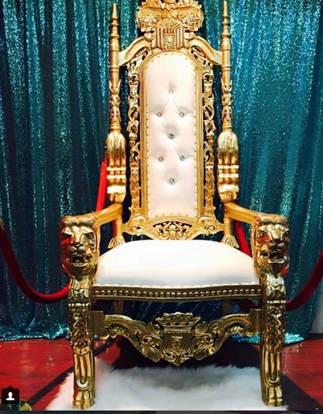 Gold Throne Chair Event Rentals in CA Lake Forest Party Rentals