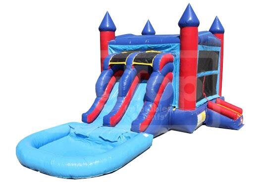 Bounce house with store pool