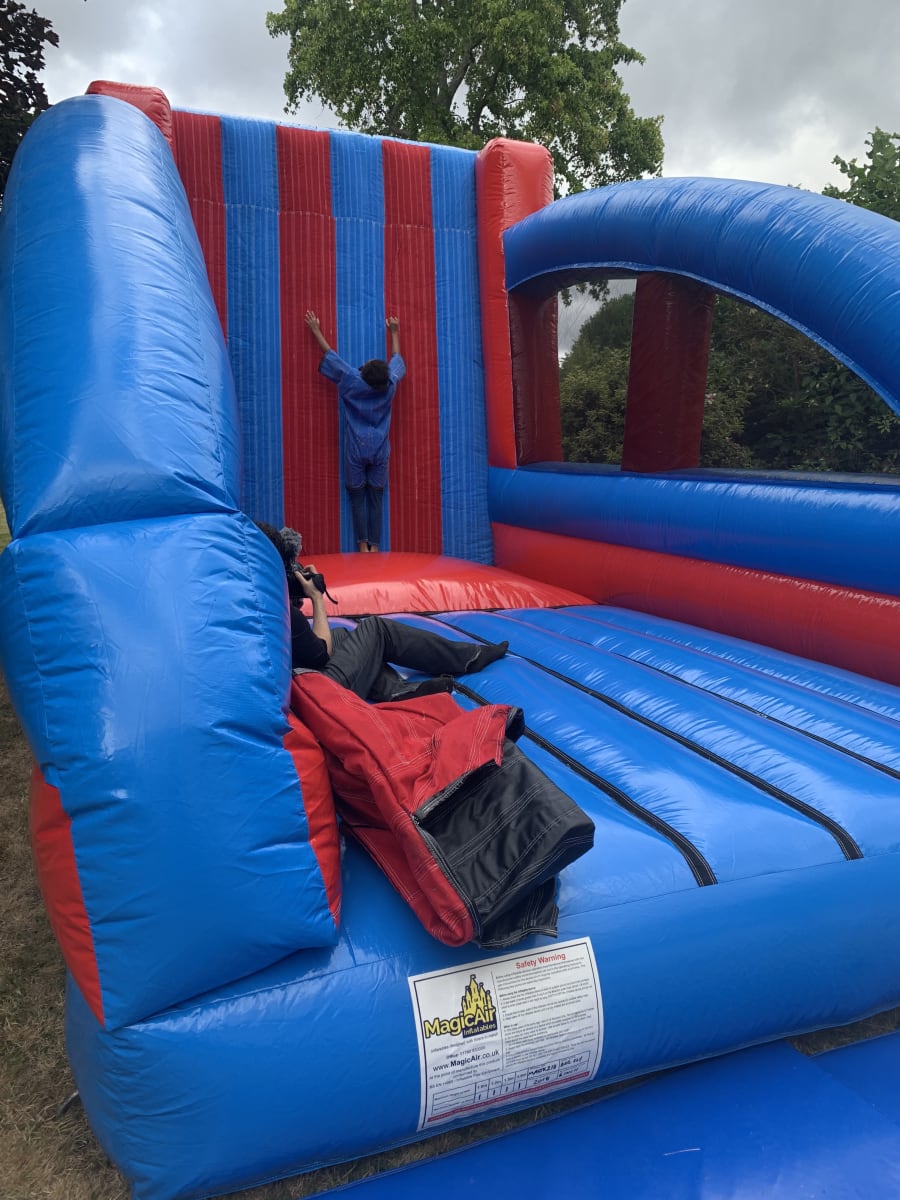 Coolest party game ever Velcro fly wall and Gladiator Duel Inflatable  Jumping Castle 