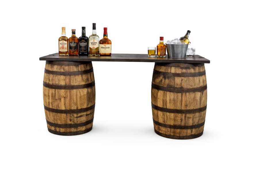 Product 6' 6" Authentic Whiskey Barrel Bar Package image