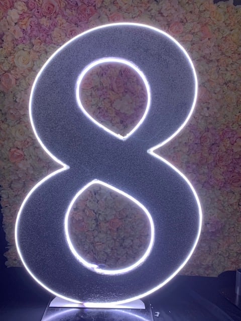 number lights 4ft (0-9 Available) - Bouncy Castle Hire in Devon