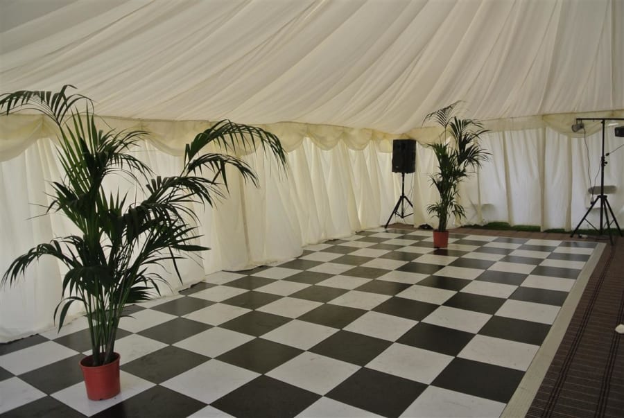 Black Glossy Seamless Dance Floor - Palace Party Rental