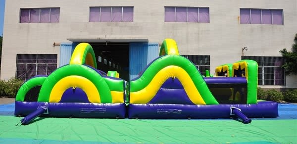 Interactive Challenge Inflatable Obstacle Course, Bouncy Castle Assault  Course Hire