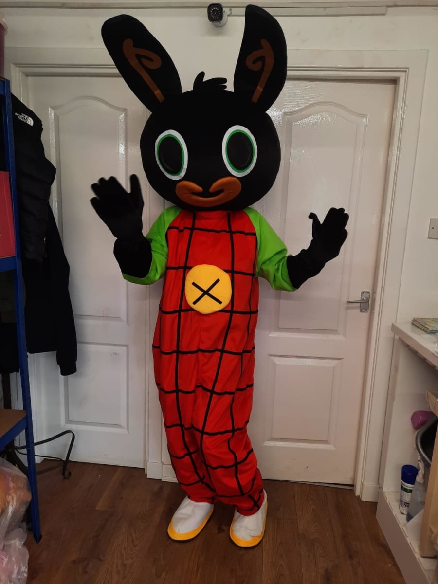 Bing Lookalike Costume Mascot Fancy Dress Hire Delivery within UK OKI2