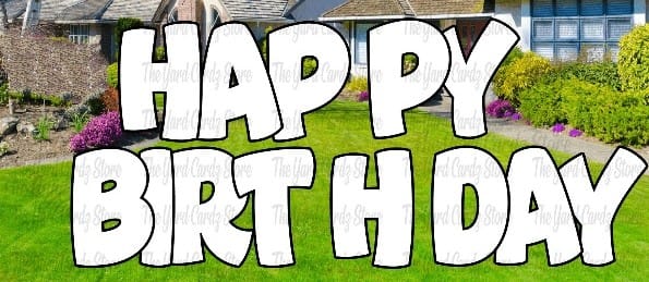 Multicolor Happy Birthday Yard Greeting / Charming Yard Creations