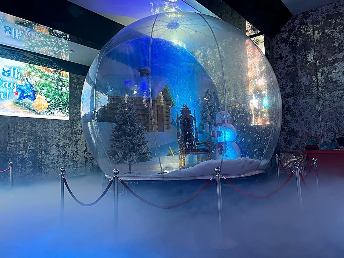 Giant snow globe