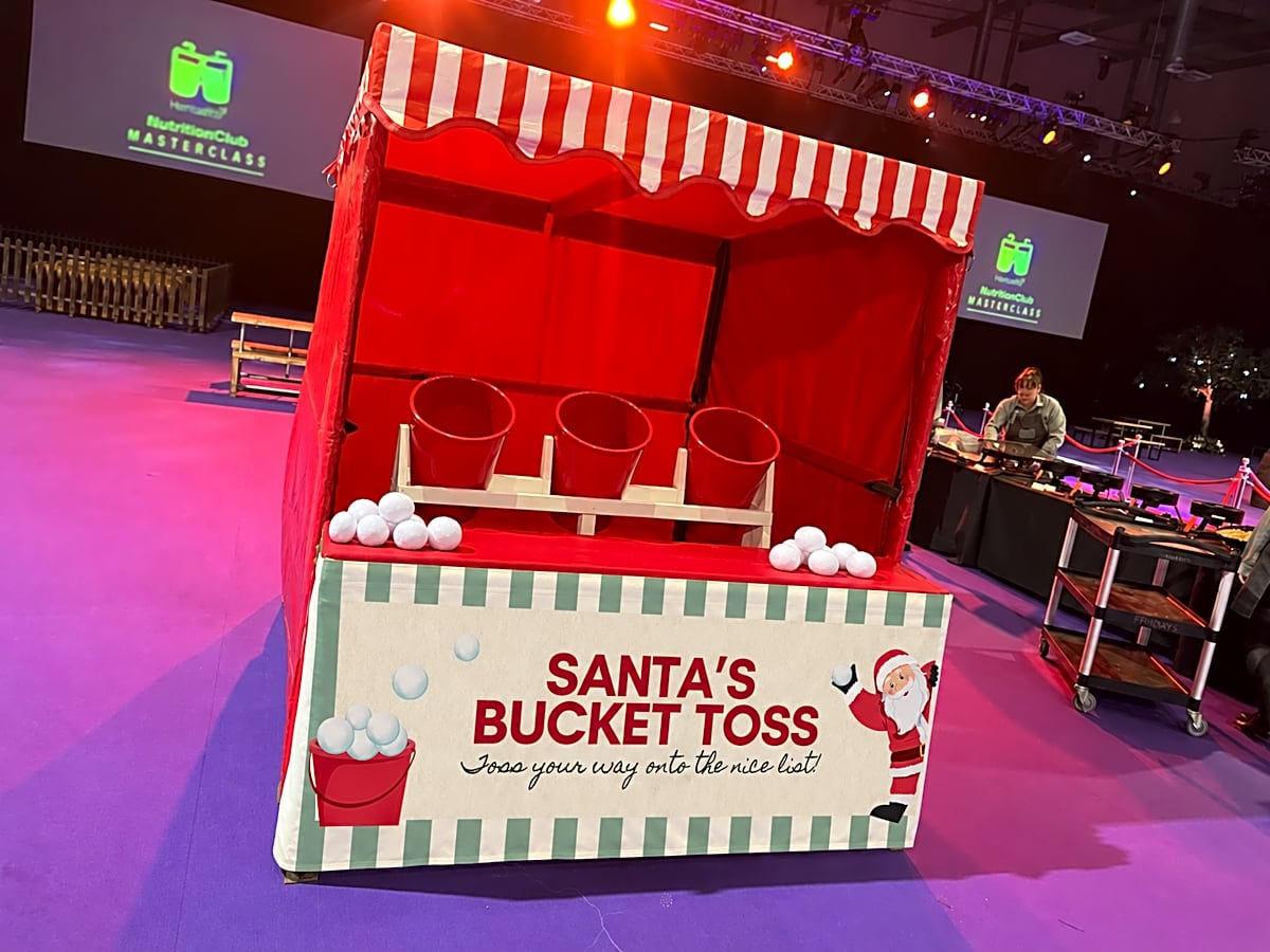 Christmas Santa's Bucket Toss - Side Stall Hire