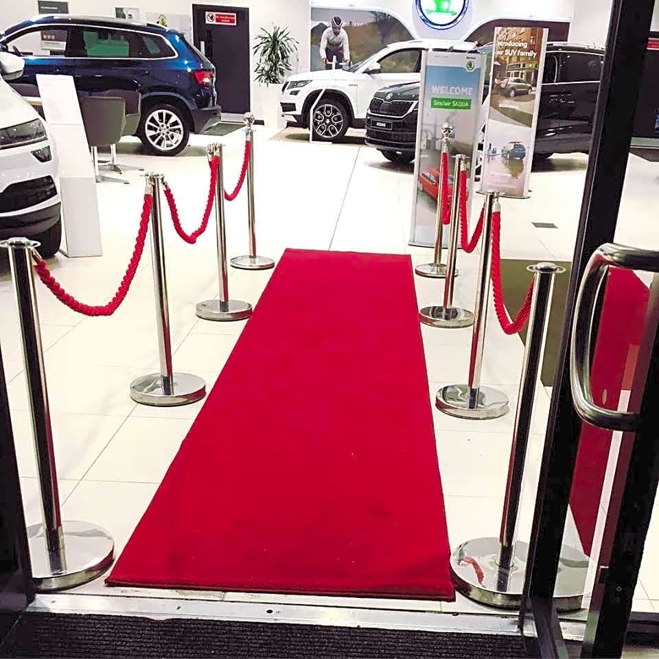 Rope & Pole Red Carpet 5m