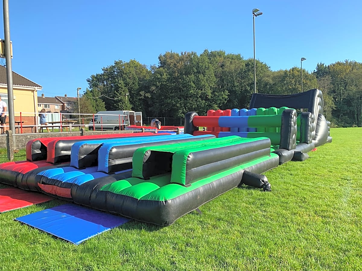 Its a Knockout Style Assault Course Hire