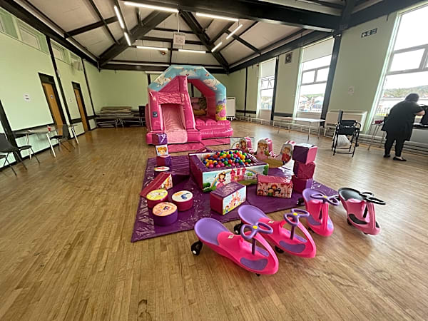 Princess Theme Bouncy Castle, Soft Play & Ball Pit Package